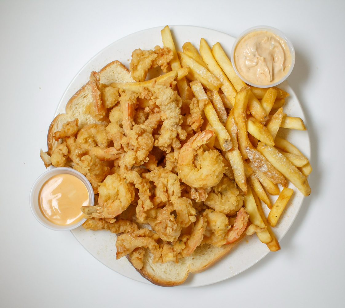 Conch & Jumbo Shrimp Platter.