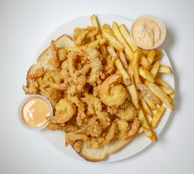 Conch & Jumbo Shrimp Platter.