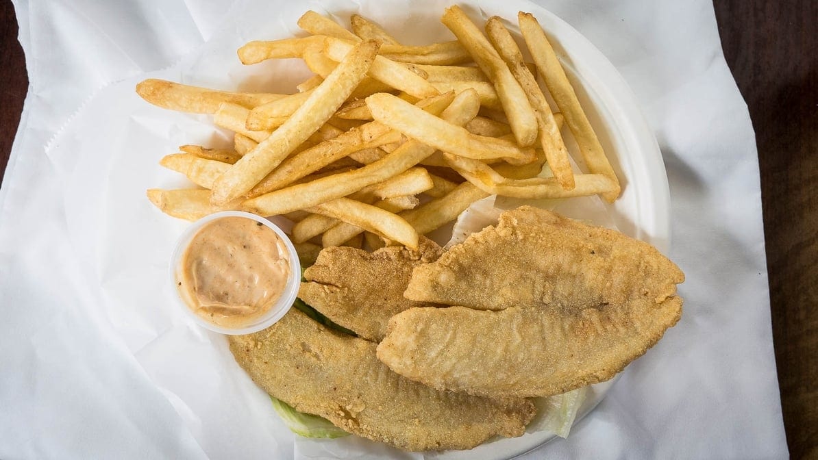 Conch & Jumbo Shrimp Platter.
