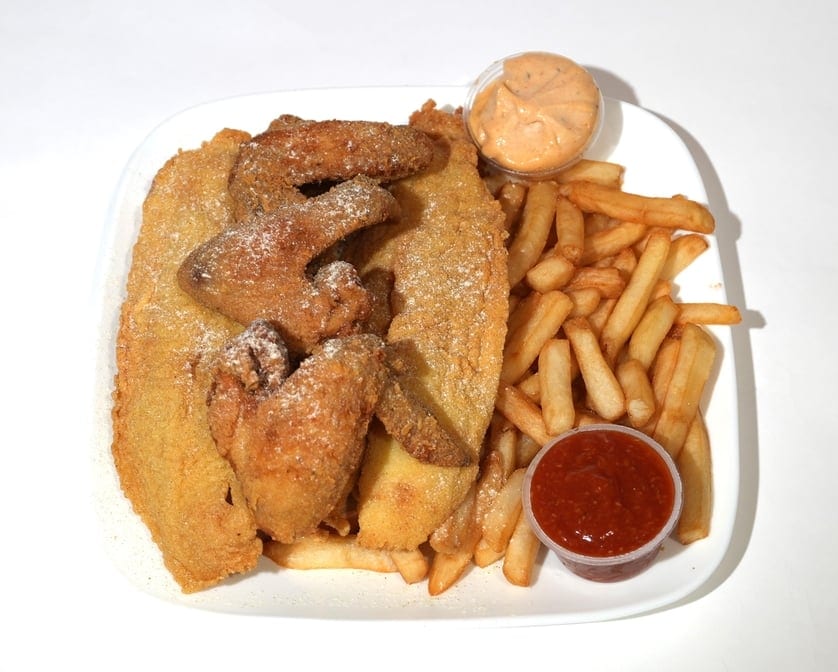 Catfish & Wings Platter.