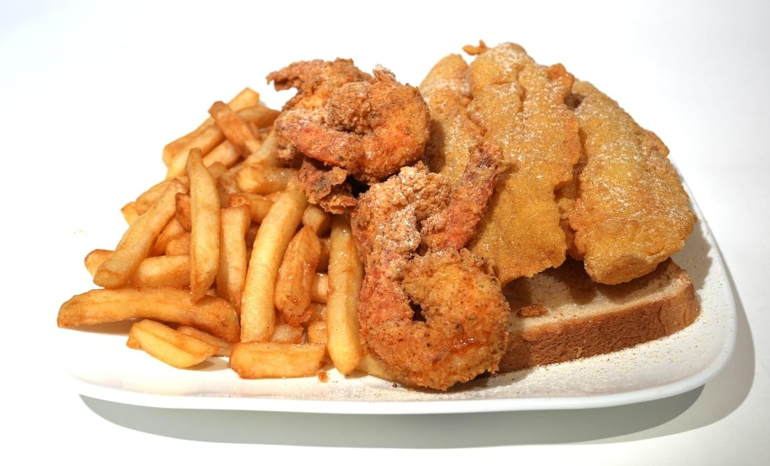 Fish & Jumbo Shrimp Platter.