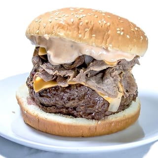 Com # 3 Cheese Steak Burger Meal