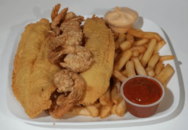 Two Catfish & Ten Shrimp.