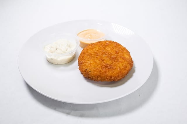 Crab Cake Each.