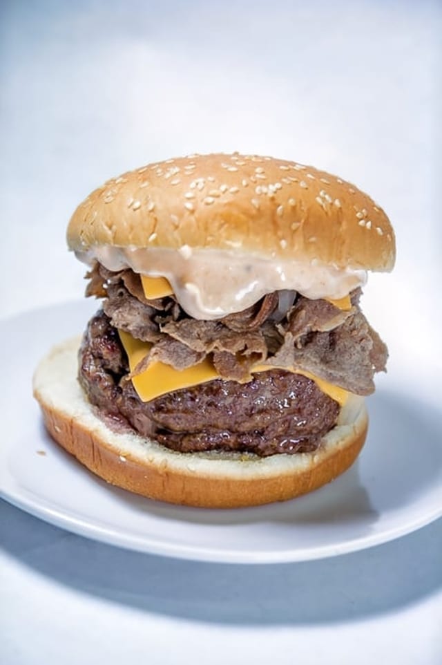 Cheese Steak Burger.