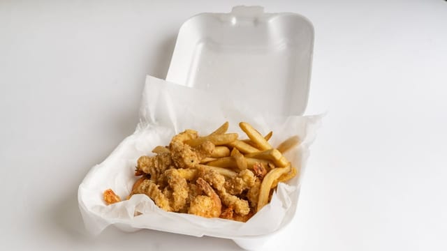 Conch Shrimp Platter.