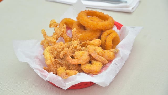 Quarter Lb Conch & Ten Shrimp.