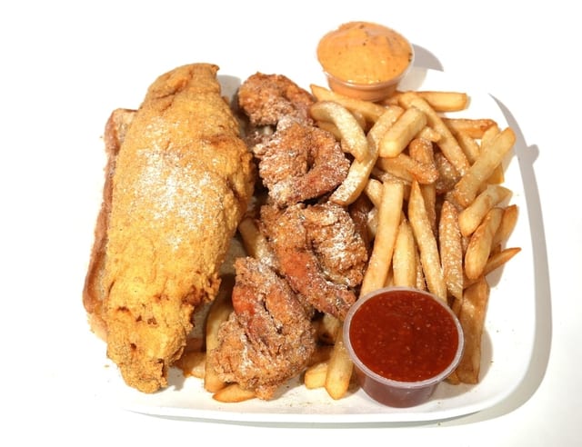 One Snapper & Ten Shrimp.