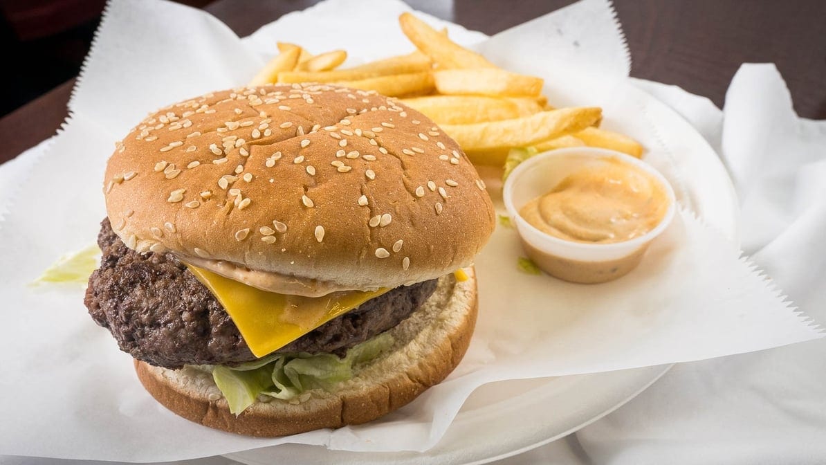 Cheese Steak Burger.