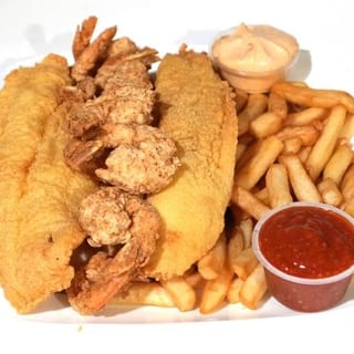 Catfish Shrimp Platter